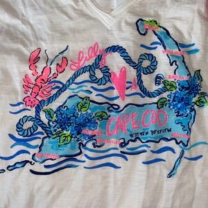 Lilly Pulitzer Lilly loves Cape Cod Collie T shirt